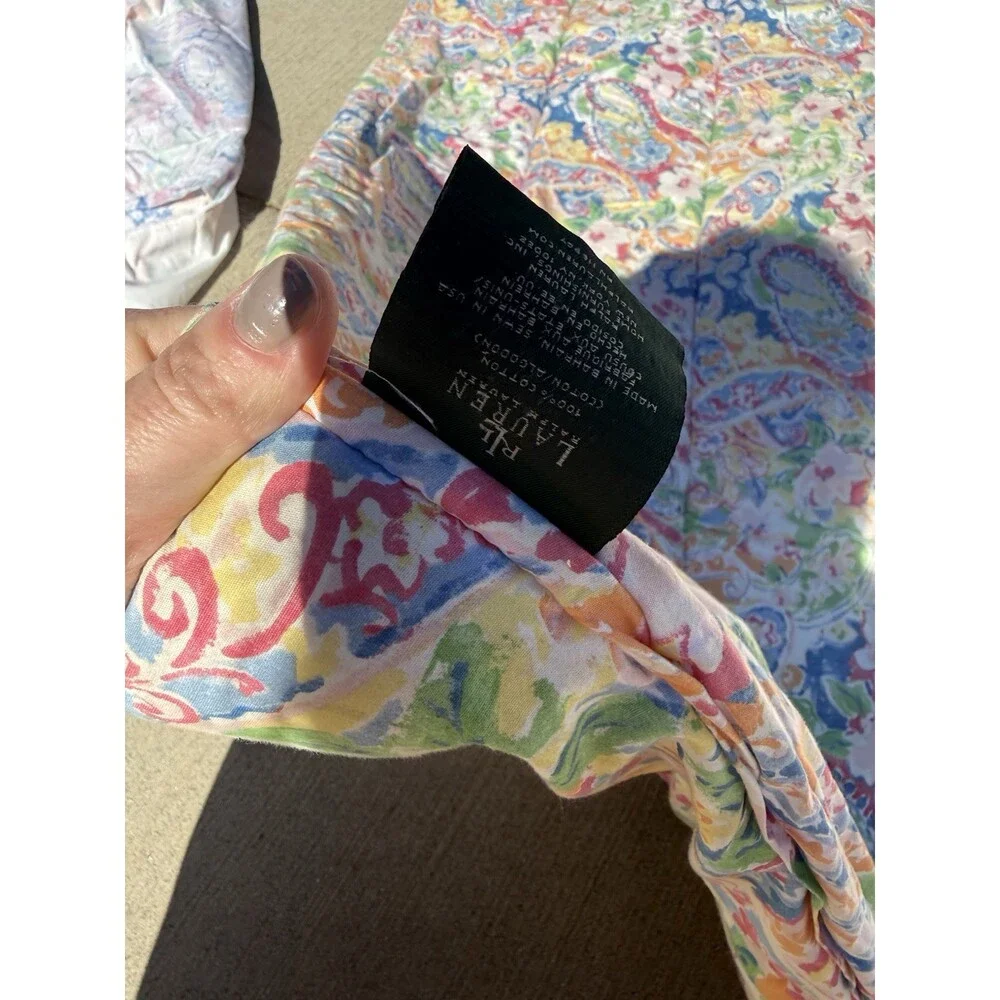 Ralph Lauren Springdale Paisley Full/ Queen Bed Comforter Skirt Two Pillow Cases
